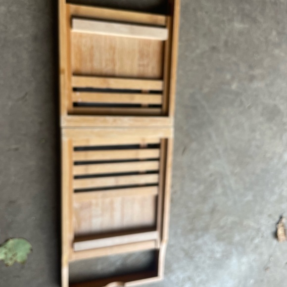 Bathtub Caddy Tray Bamboo Bath Tray Table Rack Tablet Phone Holder Shelf Desk Fa - Picture 4 of 5